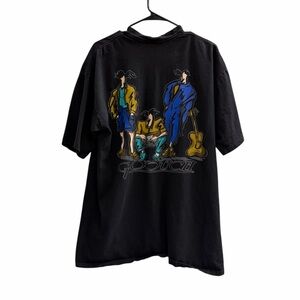 Vintage GOOUCH T-Shirt Black Size 2 / xl